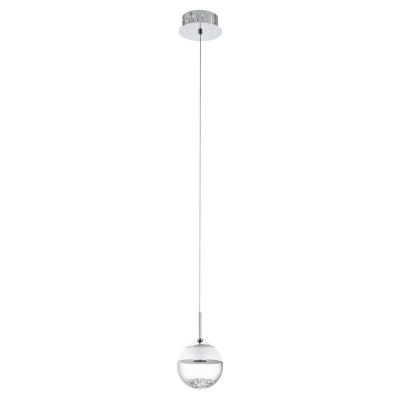 Krom design pendler lampe glas, Jorg, 5W, 3000K LED