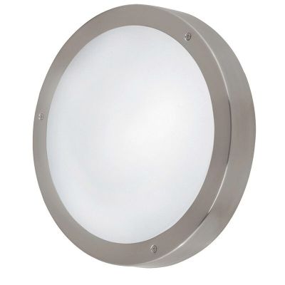 Sølv udendørslampe glas, Bob, IP44
