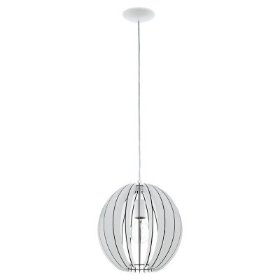 Hvid rustik pendler lampe træ, Bergama