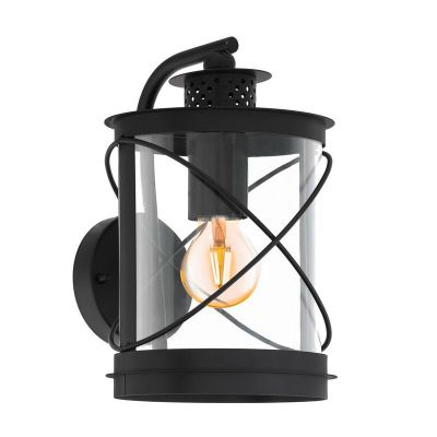 Sort udendørslampe plast, Alisia, IP44