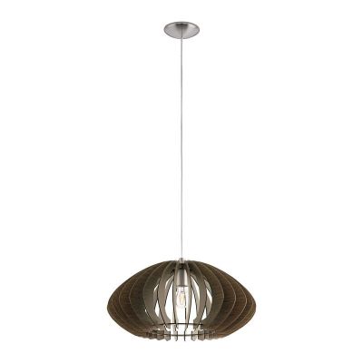 Brun rustik pendler lampe træ, Bergama