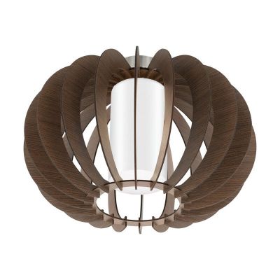 Brun rustik loftlampe træ, Kiran