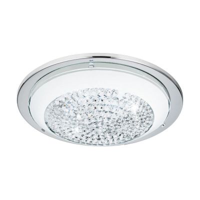 Krom modern loftlampe glas, Geeske, 11W, 3000K LED