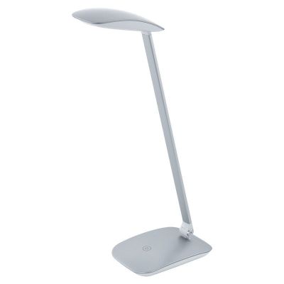 Sølv modern skrivebordslampe plast, Arslan, 5W, 4000K LED, med beröringsdimmer