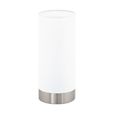 Nikkel modern bordlampe glas, Asiye, med brytare