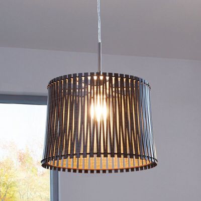 Træ pendler lampe brun, Berry