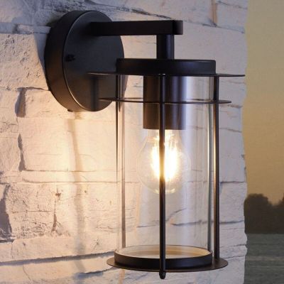 Sort udendørslampe glas, Bijou, IP44