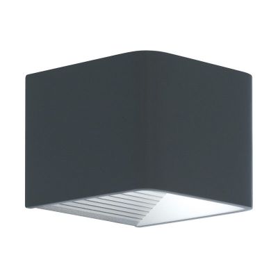 Antracit modern udendørslampe aluminium, Kay, 6W, 3000K LED, IP44