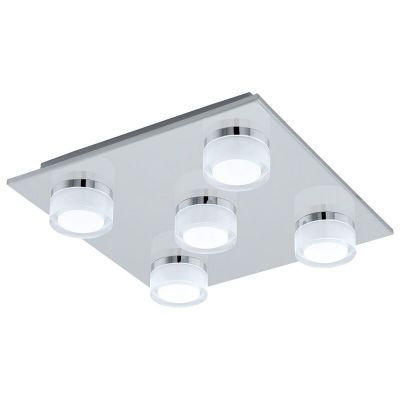 Krom modern loftlampe plast, Busra, 7W, 3000K LED, IP44