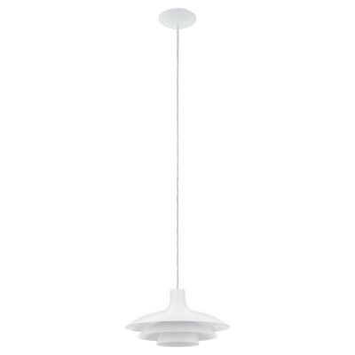 Hvid pendler lampe stål, Cathalina
