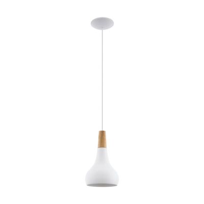 Hvid pendler lampe stål, Tjebbe