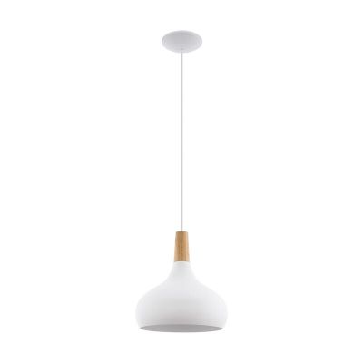 Hvid pendler lampe stål, Tjebbe