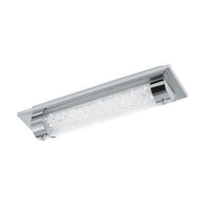 Krom design loftlampe glas, Iris, 8W, 4000K LED, IP44