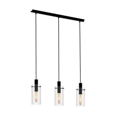 Sort modern pendler lampe glas, Jovanni