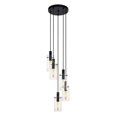 Sort modern pendler lampe glas, Jovanni