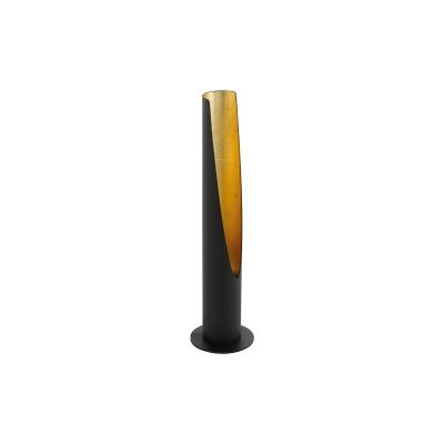 Guld modern bordlampe stål, Aloysius, med brytare