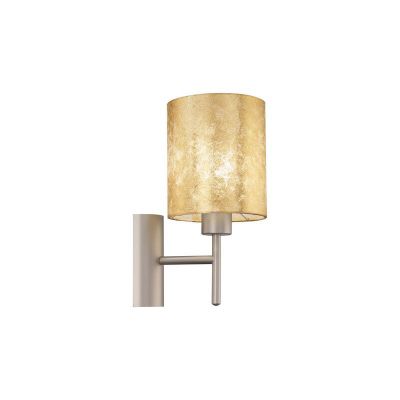 Beige modern væglampe metal, Megan, med brytare