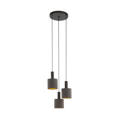 Brun modern pendler lampe stof, Mies