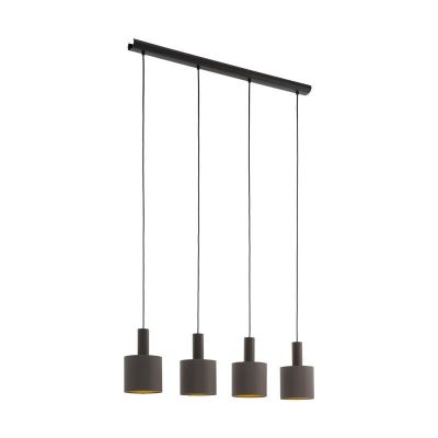 Brun modern pendler lampe stof, Mies