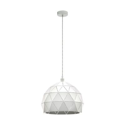 Hvid modern pendler lampe stål, Silva
