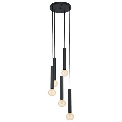 Sort pendler lampe metal, Nicholas