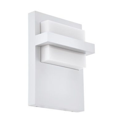 Hvid modern udendørslampe aluminium, Nicol, 10W, 3000K LED, IP44