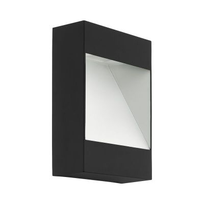 Antracit modern udendørslampe aluminium, Elvi, 10W, 3000K LED, IP44