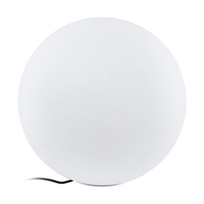 Hvid modern udendørslampe plast, Jovana, IP65, med brytare