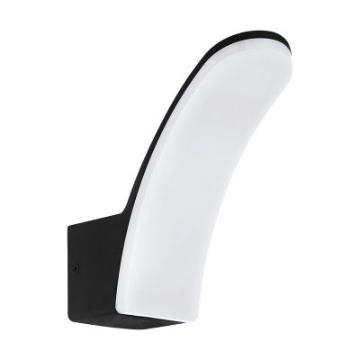 Sort modern udendørslampe aluminium, Oskar, 11W, 3000K LED, IP44