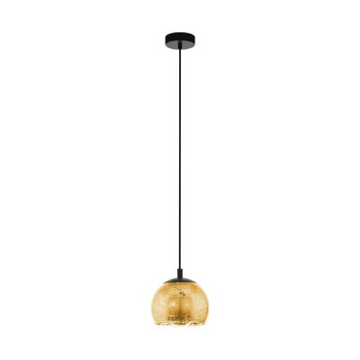 Guld design pendler lampe glas, Gaston