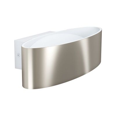 Nikkel modern væglampe aluminium, Elmar, 10W, 3000K LED