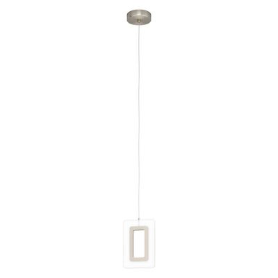Nikkel pendler lampe plast, Niels, 5W, 3000K LED