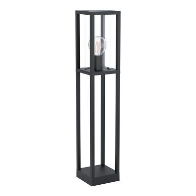 Sort modern udendørslampe aluminium, Laszlo, IP54