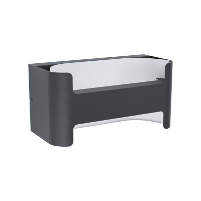 Hvid modern udendørslampe aluminium, Lard, 4,8W, 3000K LED, IP44