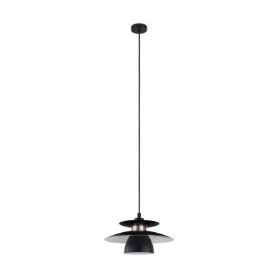 Sort design pendler lampe stål, Lariana