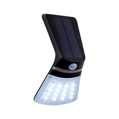 Sort modern udendørs væglampe med bevægelsessensor plast, Lydie, 2W, justerbar lysfarve LED, IP44