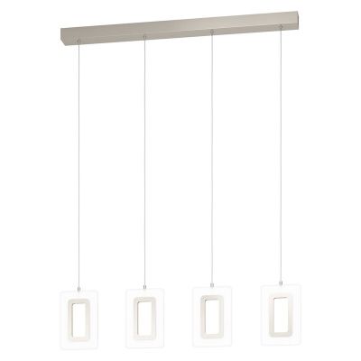 Nikkel pendler lampe plast, Niels, 5W, 3000K LED