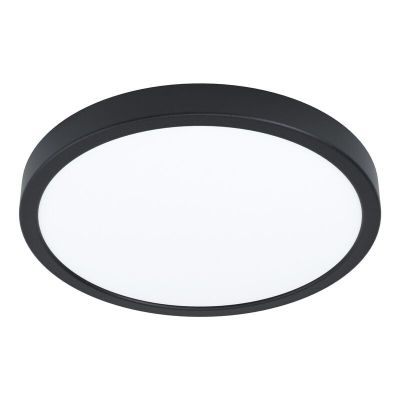Sort loftlampe badeværelse stål, Pascale, 20W, 3000K LED, IP44