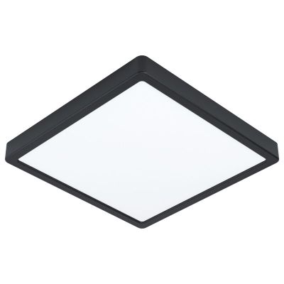 Sort loftlampe badeværelse stål, Pascale, 20W, 3000K LED, IP44