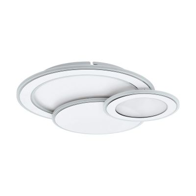 Krom modern plafond stål, Everdina, 11W, justerbar lysfarve LED