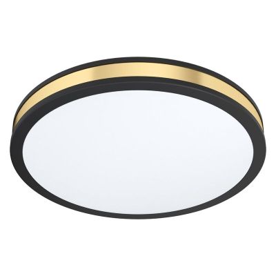 Sort modern plafond stål, Rivano, 24W, 3000K LED