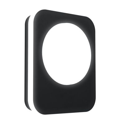Sort modern udendørslampe aluminium, Luut, 9W, 3000K LED, IP44