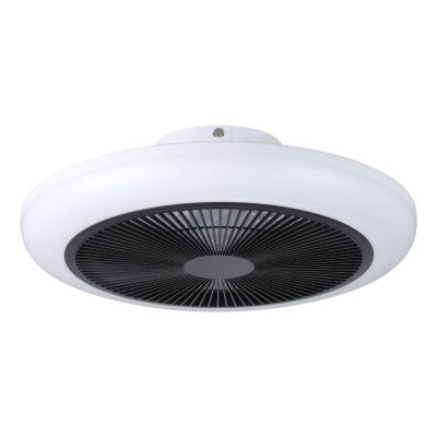 Hvid modern loftventilator plast, Henny, 5,2W, varm til kold hvid justerbar LED, med fjärrkontroll