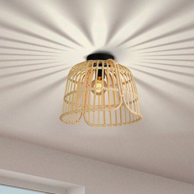 Rattan loftlampe brun, Sicco