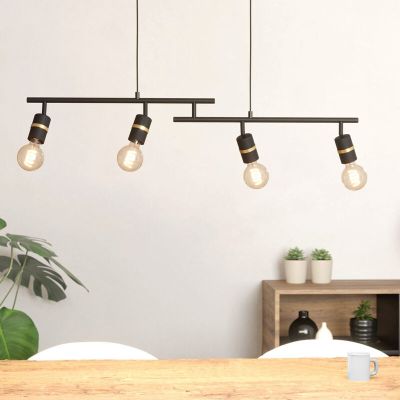 Sort pendler lampe aluminium, Jelger
