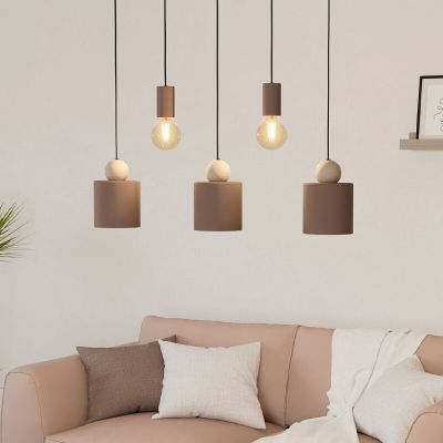 Taupe rustik pendler lampe aluminium, Sjaak