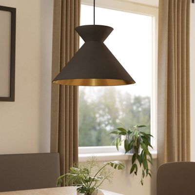 Sort industri pendler lampe stof, Jasmine