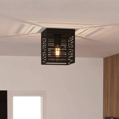 Sort industri loftlampe aluminium, Lennaert