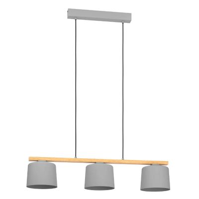 Træ pendler lampe grå, Jeannot