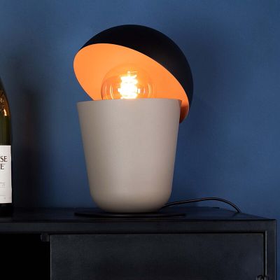 Taupe industri bordlampe aluminium, Werner, med brytare